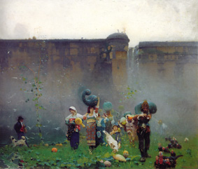 Francesco Paolo Michetti - La raccolta delle zucche